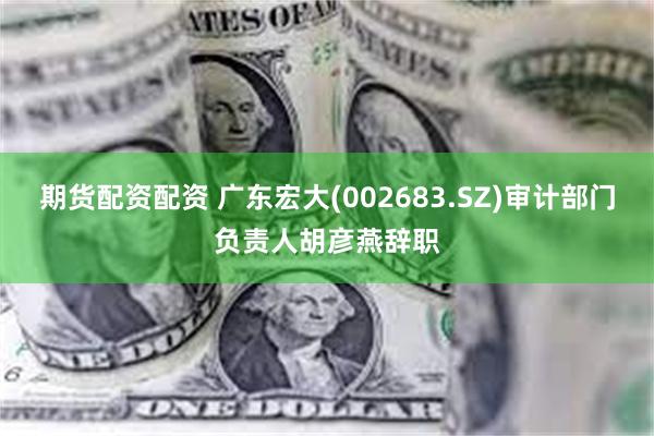 期货配资配资 广东宏大(002683.SZ)审计部门负责人胡彦燕辞职